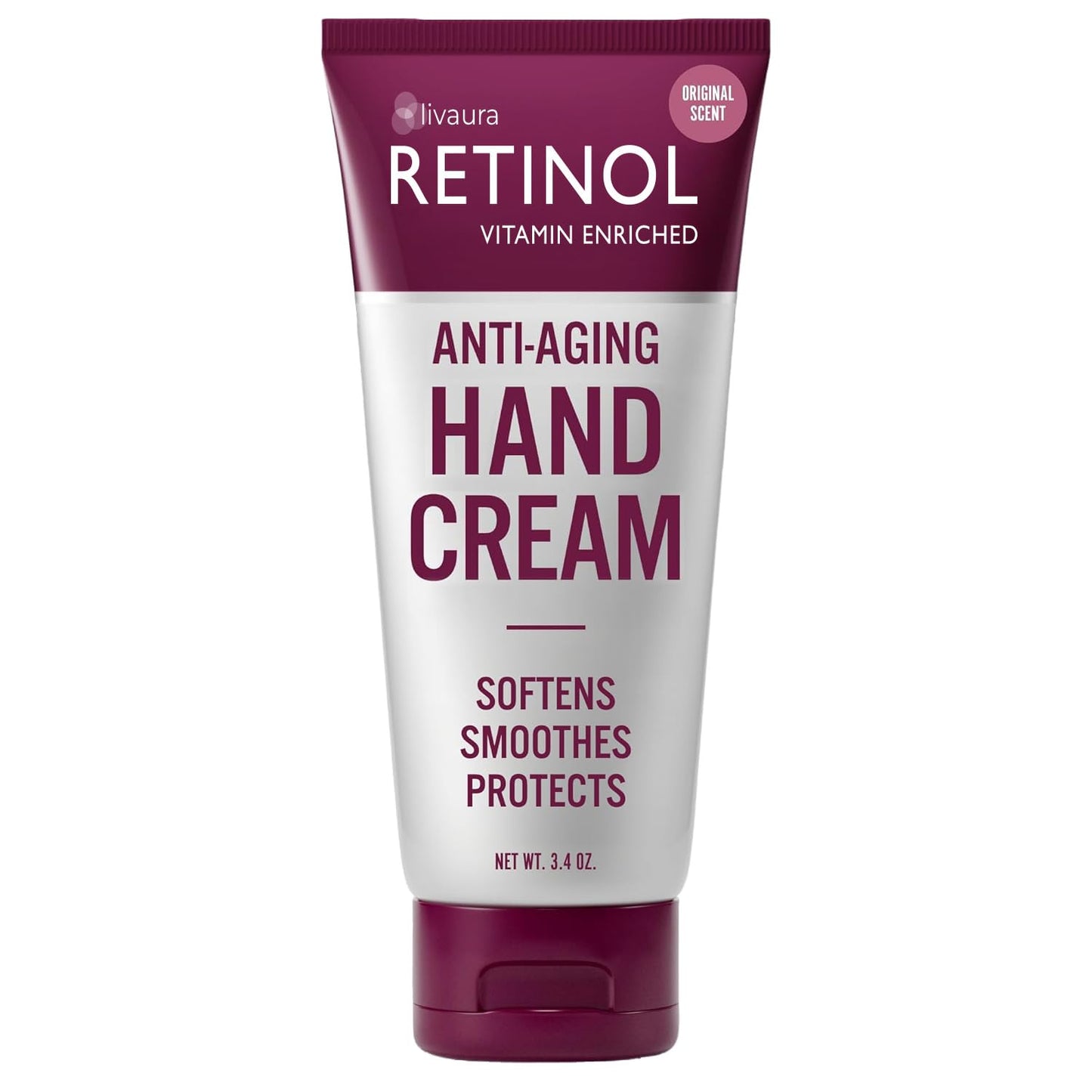 LIVAURA Retinol Anti-Aging Hand Cream – The Original Brand For Younger Looking Hands –Rich, Velvety Conditions & Protects Skin, Nails & Cuticles – Vitamin A Minimizes Age’s Effect on Skin (Women's)