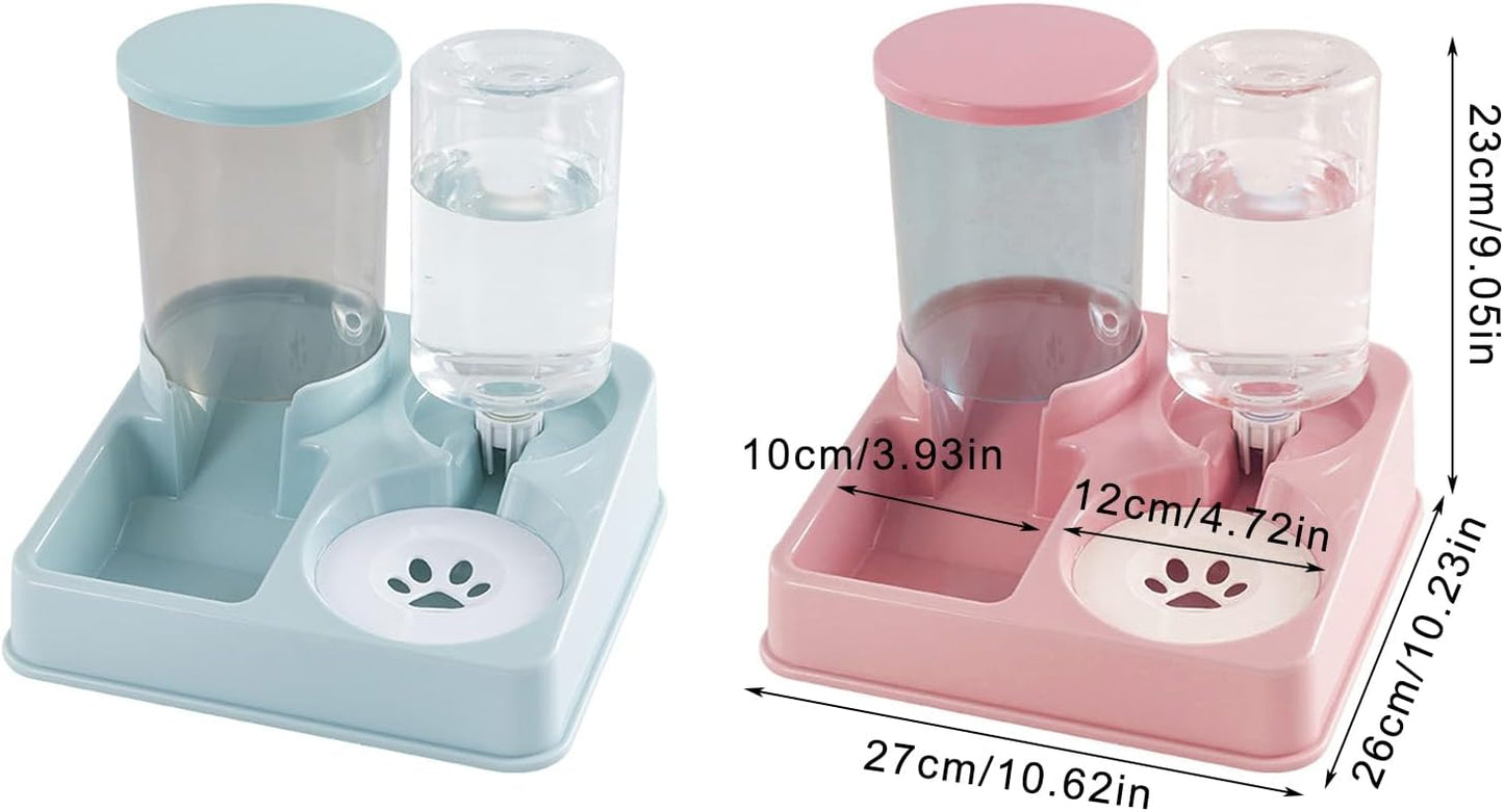 Pet Automatic Waterer Feeder Food Container Bowl Water Fountain 2 in 1 Large Dog Water Feeder Feeders