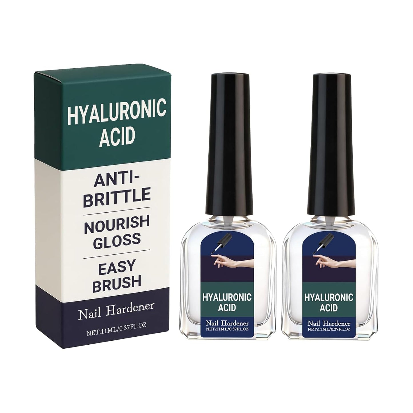 Hyaluronic Acid Nail Care Cuticle Oil, Multi-Purpose Nail Repair, Dry Cuticle Care, Strengthens, Repairs Fast Growth, 2pcs