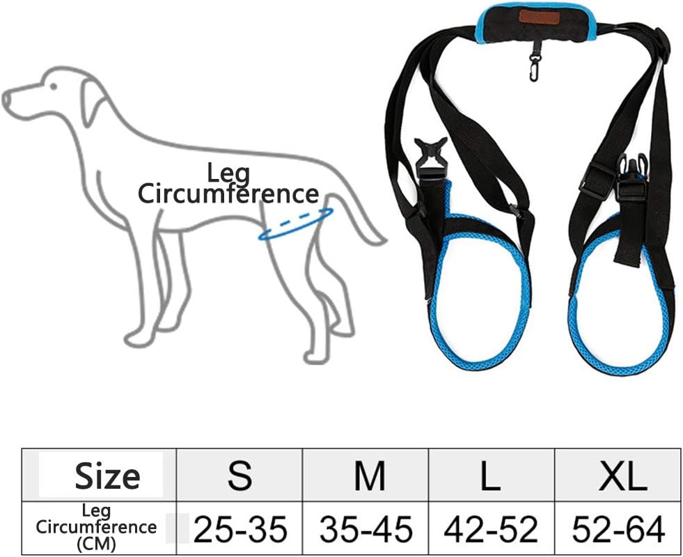 Lifting Harness for Dogs Back Legs Pet Support Harness Rear Helps with Poor Stability Joint Injuries Elderly and Arthritis Rehabilitation Rehab (Small)