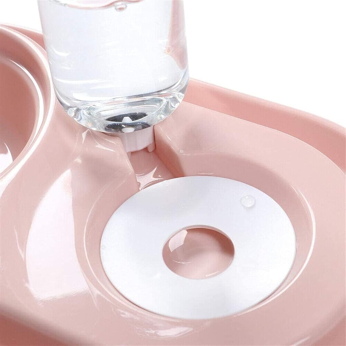 Pet Water Dispenser Station Auto Replenish Gravity Waterer Drinking Fountain Bottle Bowl Dish Portable Stand for Small Dog Cat Animal