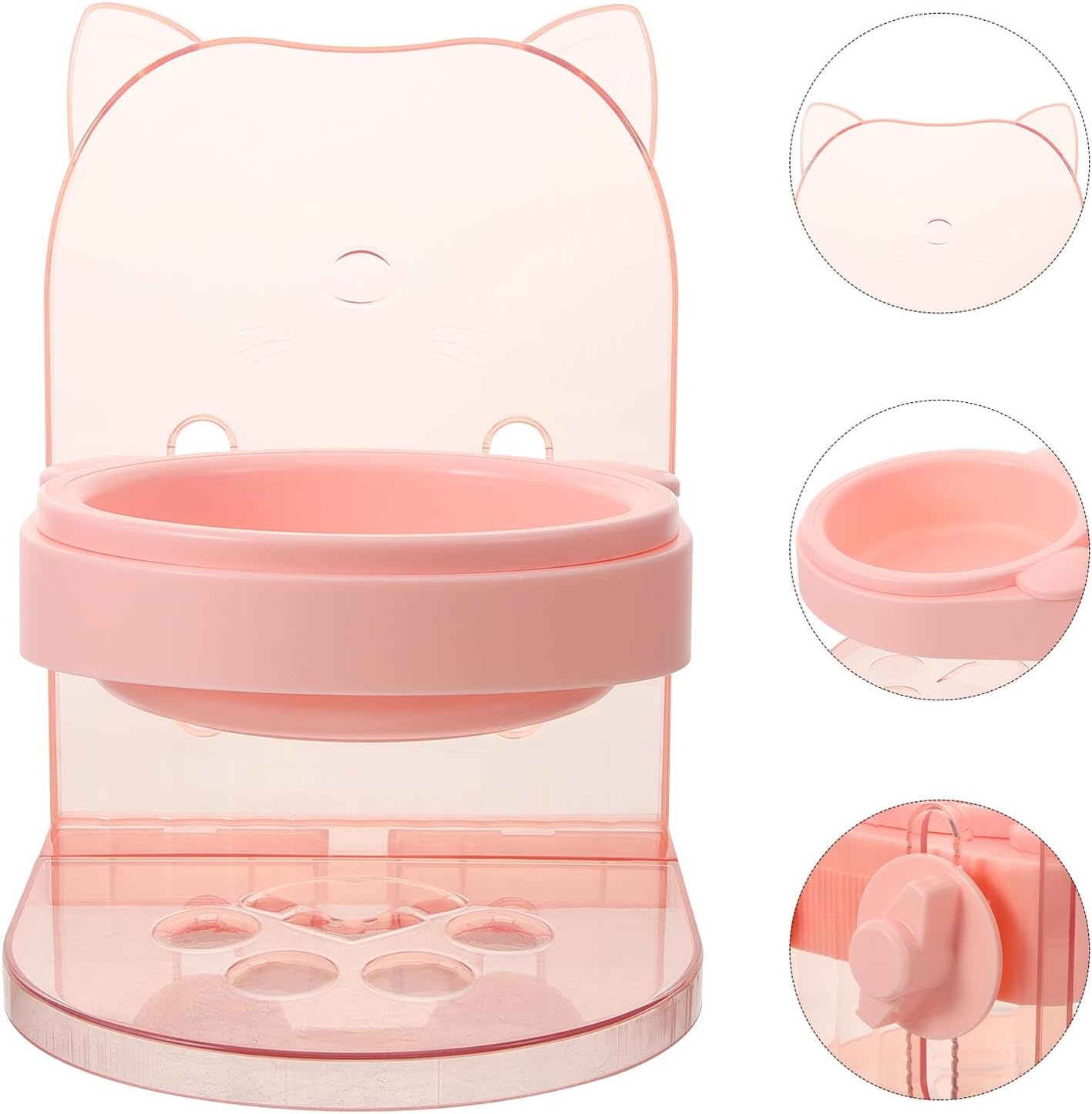 Milisten Elevated Pet Bowl Stand with Raised Cat Feeding Holder and Anti-Spill Colored Water Dish for Indoor Cats and Small Dogs