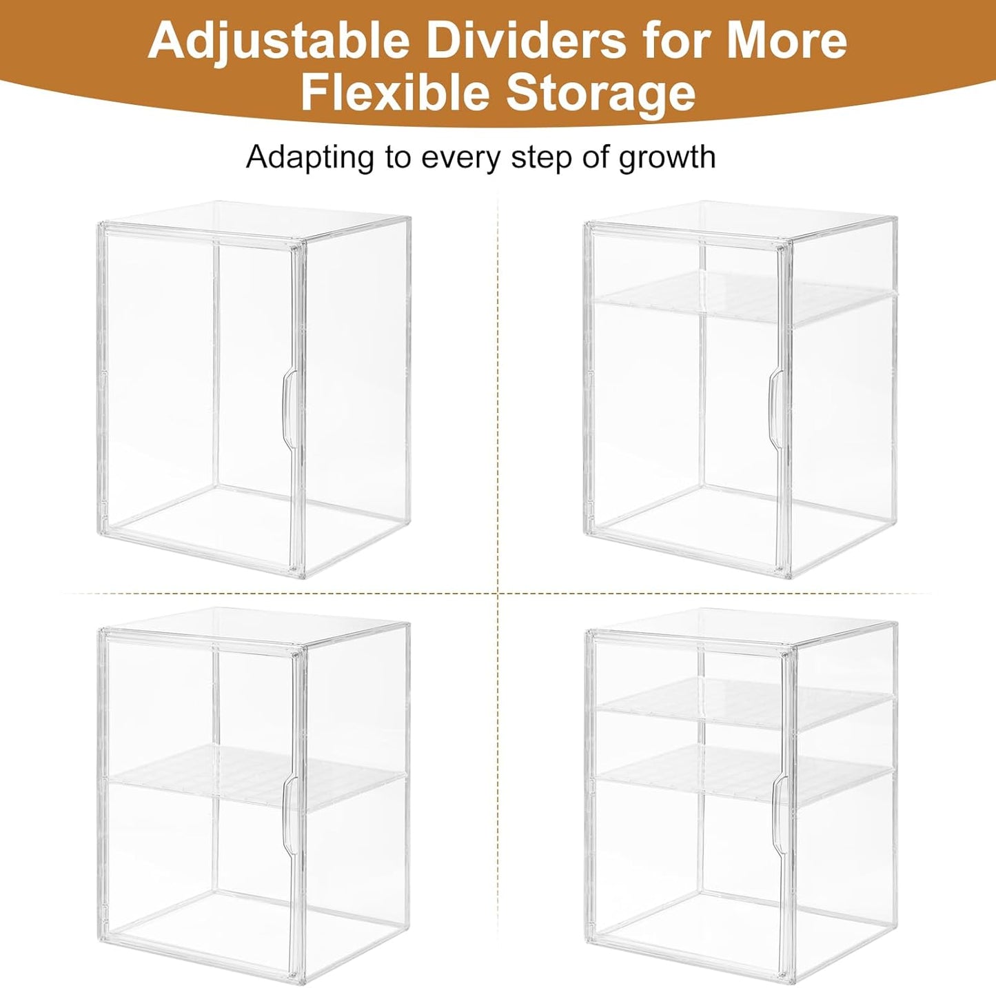 Baby Bottle Organizer – 3-Tier Bottle Storage Organizer Baby for Bottles, Nipples, Pump Parts, Food Jars – Clear Nursery Cabinet for Countertop and Kitchen