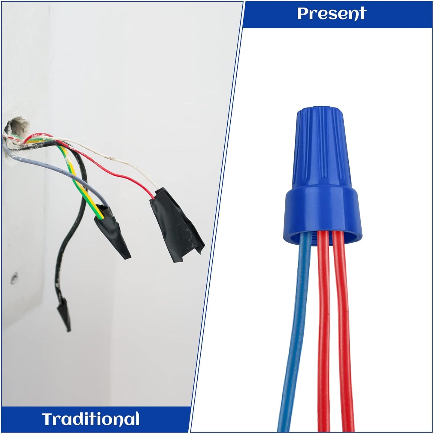 180 PCS Wire Connectors, Insulating Insert Twist Electrical Wire Connectors with Spring, Portable Wire Caps for Quick Connection, Colorful Wire Caps Electrical