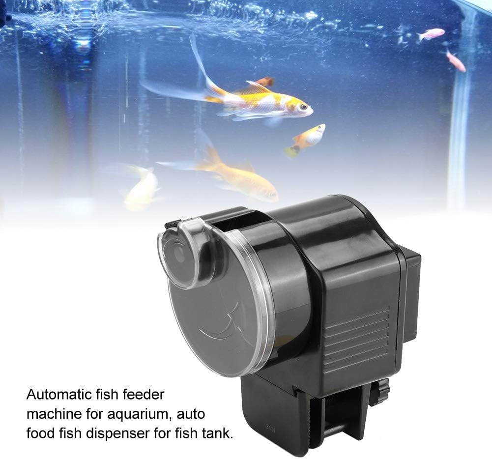 Joyzan Automatic Fish Feeder, Auto Feeding Food Dispenser Aquarium Programmable Electric Self Powered Battery Timer Vacation Holidays Small Turtle Tank Betta Flakes Pellet Strips Pond Weekend Day