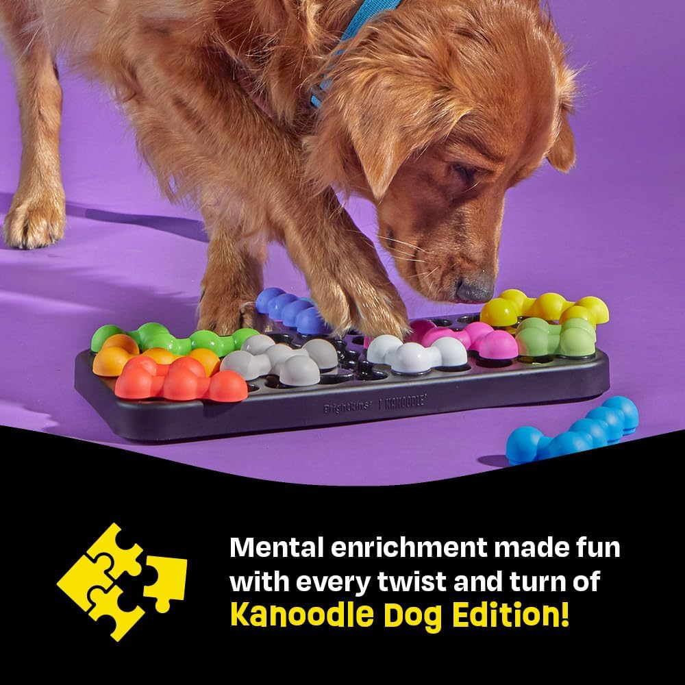 Brightkins Kanoodle Dog Edition Large - Puzzle Toys for Dogs, Interactive Dog Toys, Large Puppy Treat Toy, Cat Puzzle Feeders, Brain Training for Dogs, Mental Enrichment Pet Games, Puzzles for Puppies