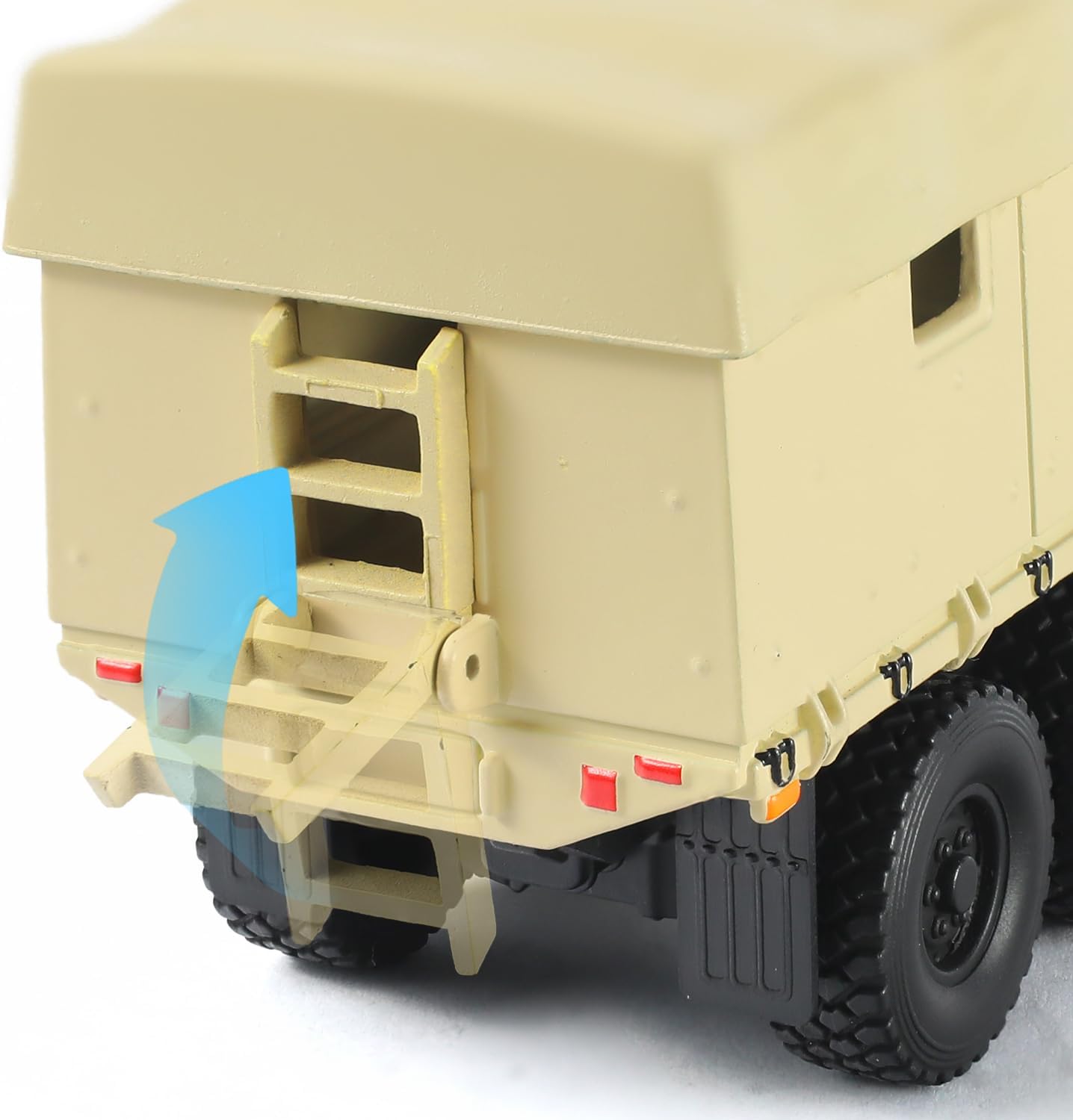 1/64 Military Truck Tactical Truck Model Armored Car MTVR MK23 Military Off Road Vehicle Die-cast Metal Model Kit Medium Multifunctional Car for Collection or Gift(Desert Yellow)