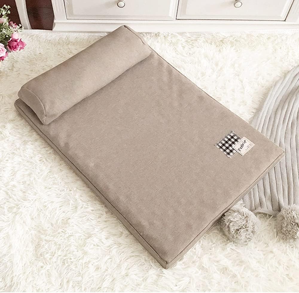 Pet Bed Dog Bed Pet Orthopedic Plush Living Room Couch Pet Bed W/Removable Cover for Dogs Dog Beds Colour: Gray (Size : S(705012))