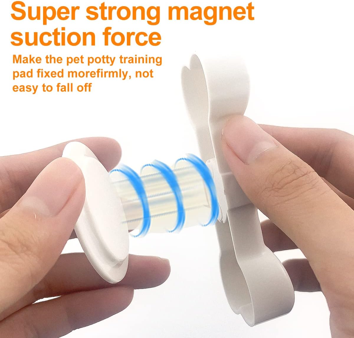 2 Pack Pee Pad Holder- Dog Potty Pee Pad Holder for Leg-Lifting with Strong Adhesive and Magnets for Any Size Puppy Pads Indoor Dogs House Wall