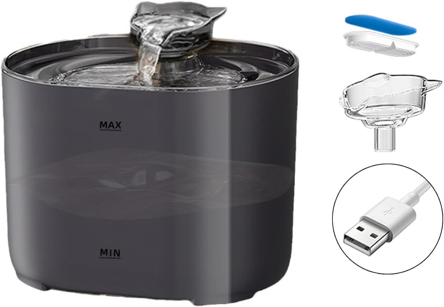 Automatic Pet Cats Water Fountains Dispenser for Dog Waterer Cats Drinker Feeders Bowl Container Water Feeding Supplies Cats Water Fountains Filter