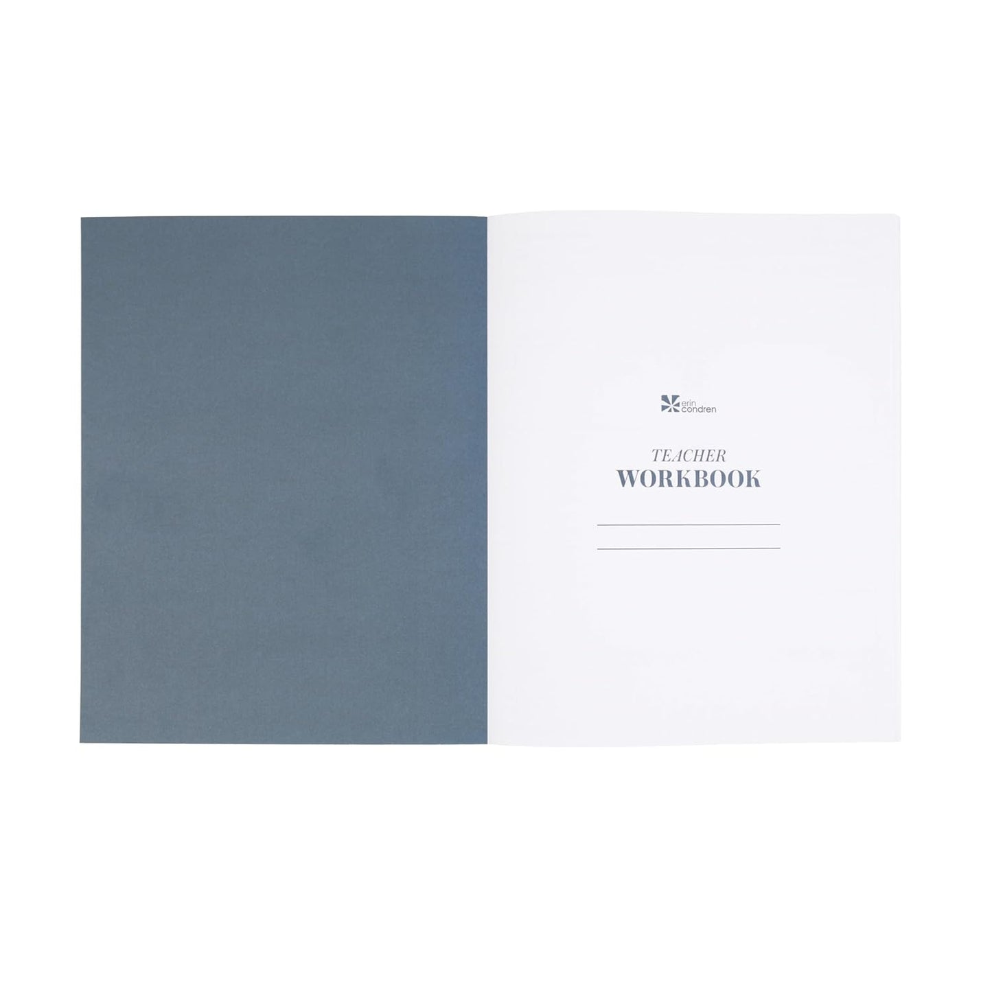 Erin Condren Teacher Workbook, Teacher Planner Companion, Lesson Planning Notebook, Layflat and Lightweight Japanese-Style Notebook, Stylish Minimal Linen Texture Covers