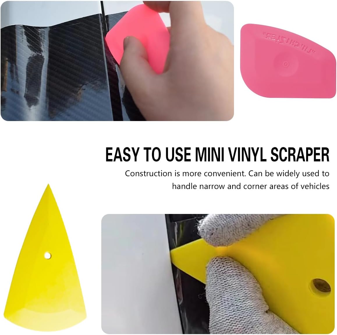 Mandark 18PCS Car Window Tint Kit, Vehicle Glass Protective Film Wrapping Installation Set, Auto Vinyl Wrap Tinting Tools Included Squeegees, Felt Squeege, Cutting Knife with Blades