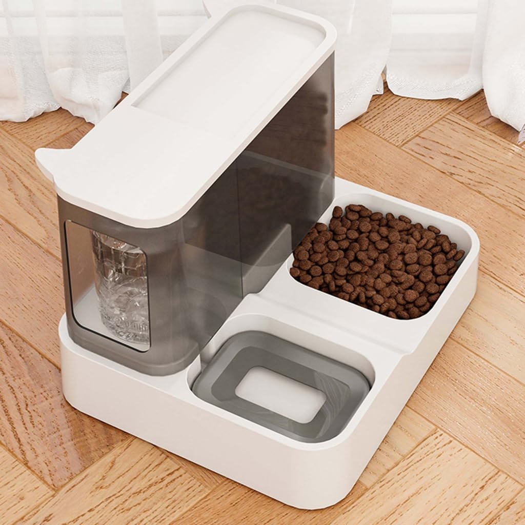 Practical Dog Water Food Bowl Water Dispenser for Pet Cat Lovely 2 in 1 Dog Feeder Food Container Bowl