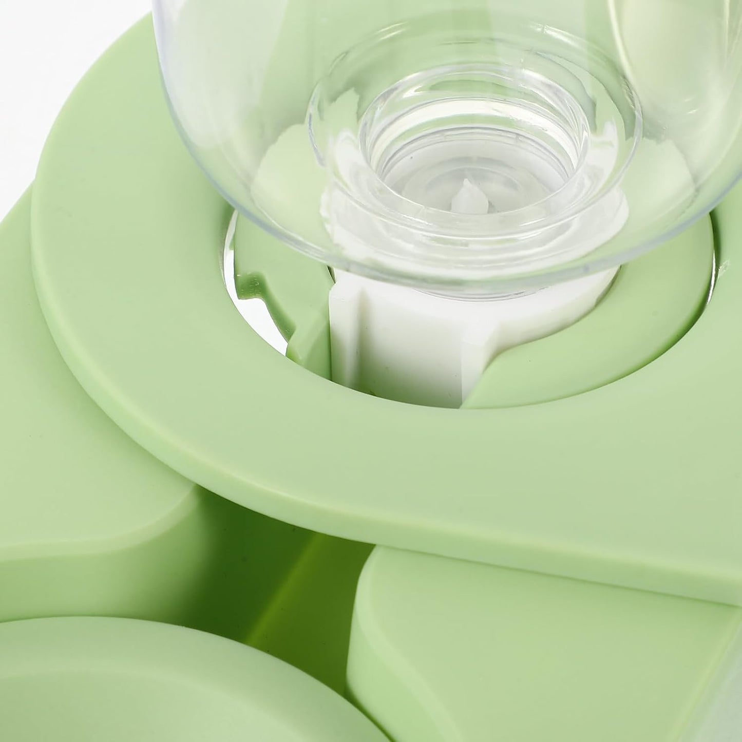 Milisten Stainless Steel Cat Food and Water Bowl Set, Dual Bowls Rotatable Corner Feeder with Foldable Stand, Green Pet Feeder for Small Cats and Animals