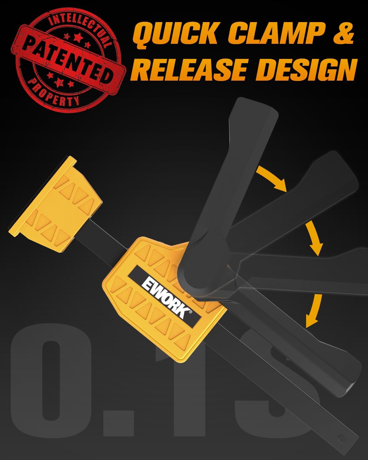 EWORK Bench Dog Clamp 3/4" (19mm) Up to 155 Lbs Clamping Force, Quick Clamping and Release Design for Workbench & DIY (4 Pack)