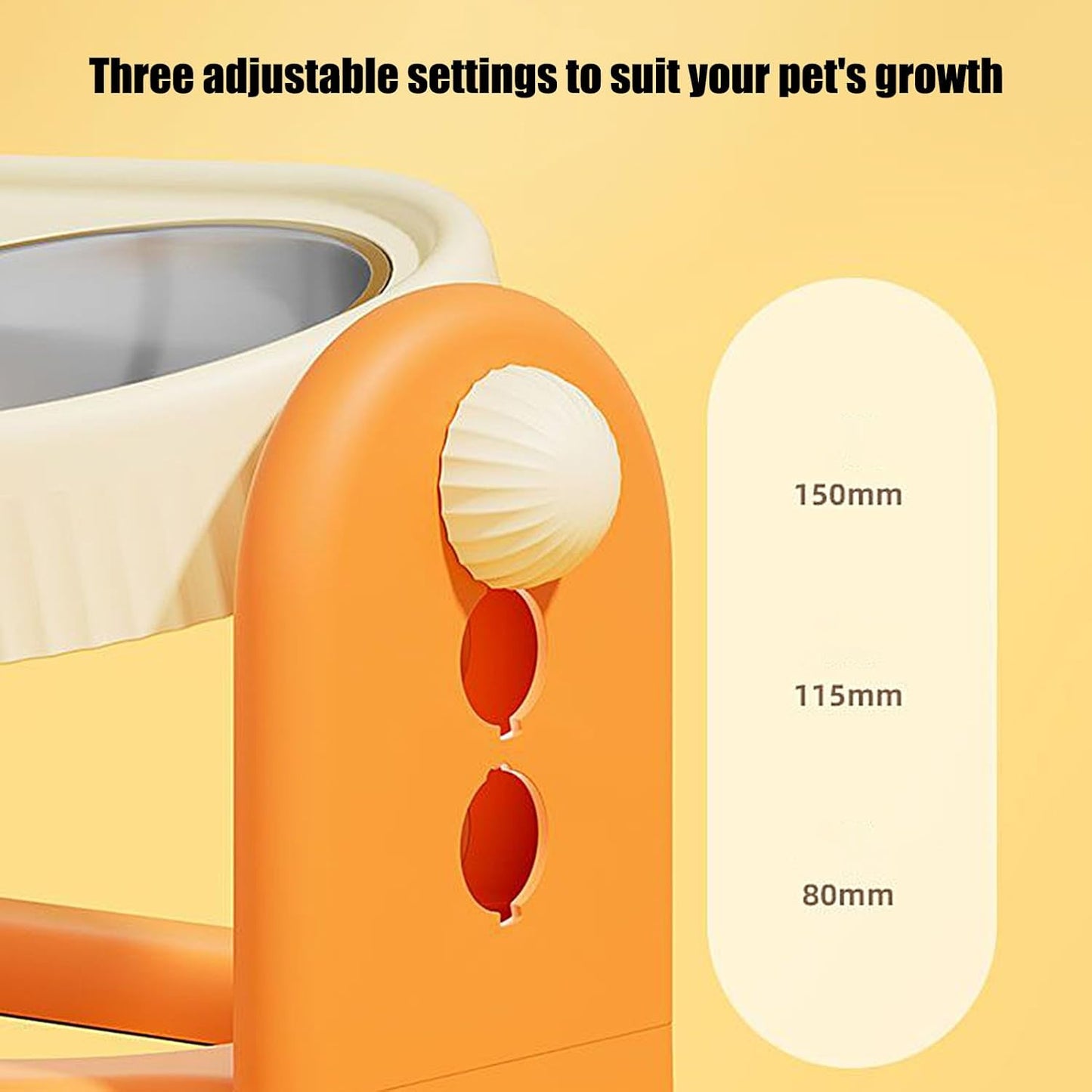 Multi Height Feeding Station, Portable Animal Meal Rack, Removable Dish with Support, Lightweight Puppy Kitten Food Water Holder, Bowl with Sleek Design, Accessory for Indoor Outdoor