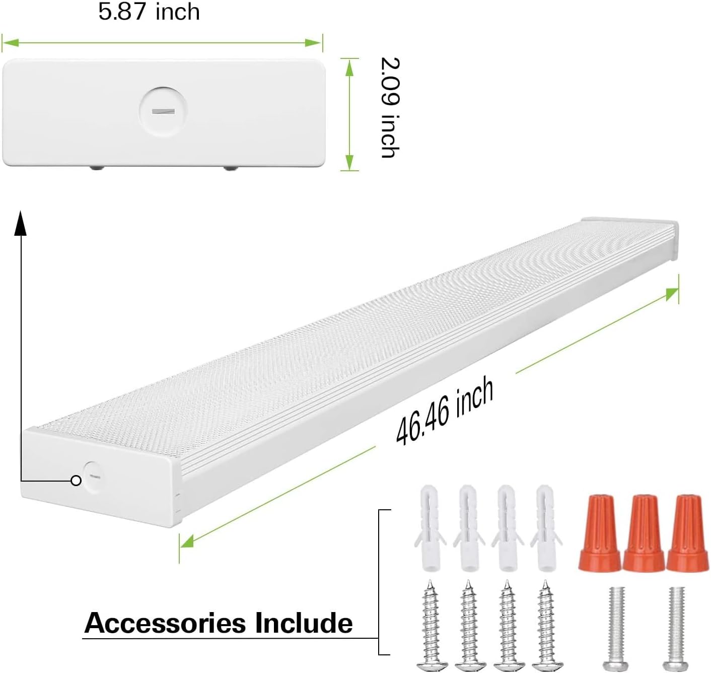 hykolity 4 Pack 4FT LED Wraparound Light with 3 Wattages/3 Lumens/3 CCT Selectable,55W/65W/75W,5500lm/6500lm/7500lm,3000K/4000K/5000K 4 Foot LED Wrap Light Fixture,Flush Mount Office Ceiling Light,ETL