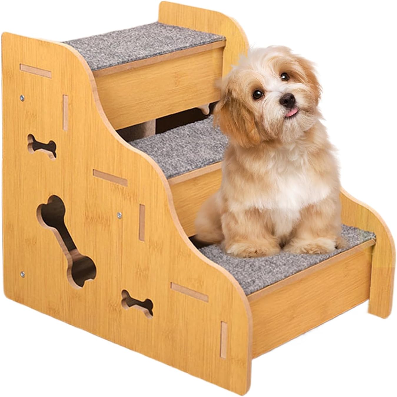 Pet Stairs - Puppy Climbing Ramp Stairs, Dog High Bed Steps with Non Slip Surfaces & Lightweight Design for Indoor Bedroom Sofa Window Living Room RV Couch Furniture Apartment Use