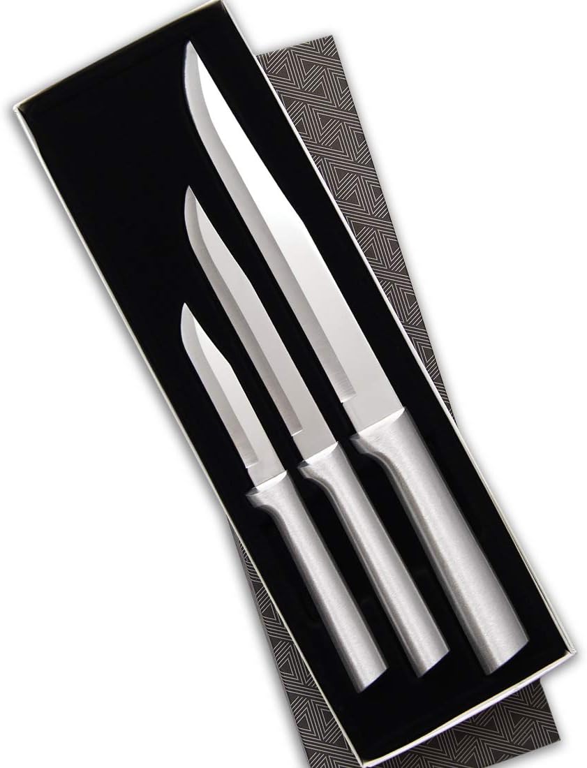 Rada Cutlery Housewarming Gift Set (S02), 3-Piece Knife Set, Stainless Steel Blades, Silver Handle
