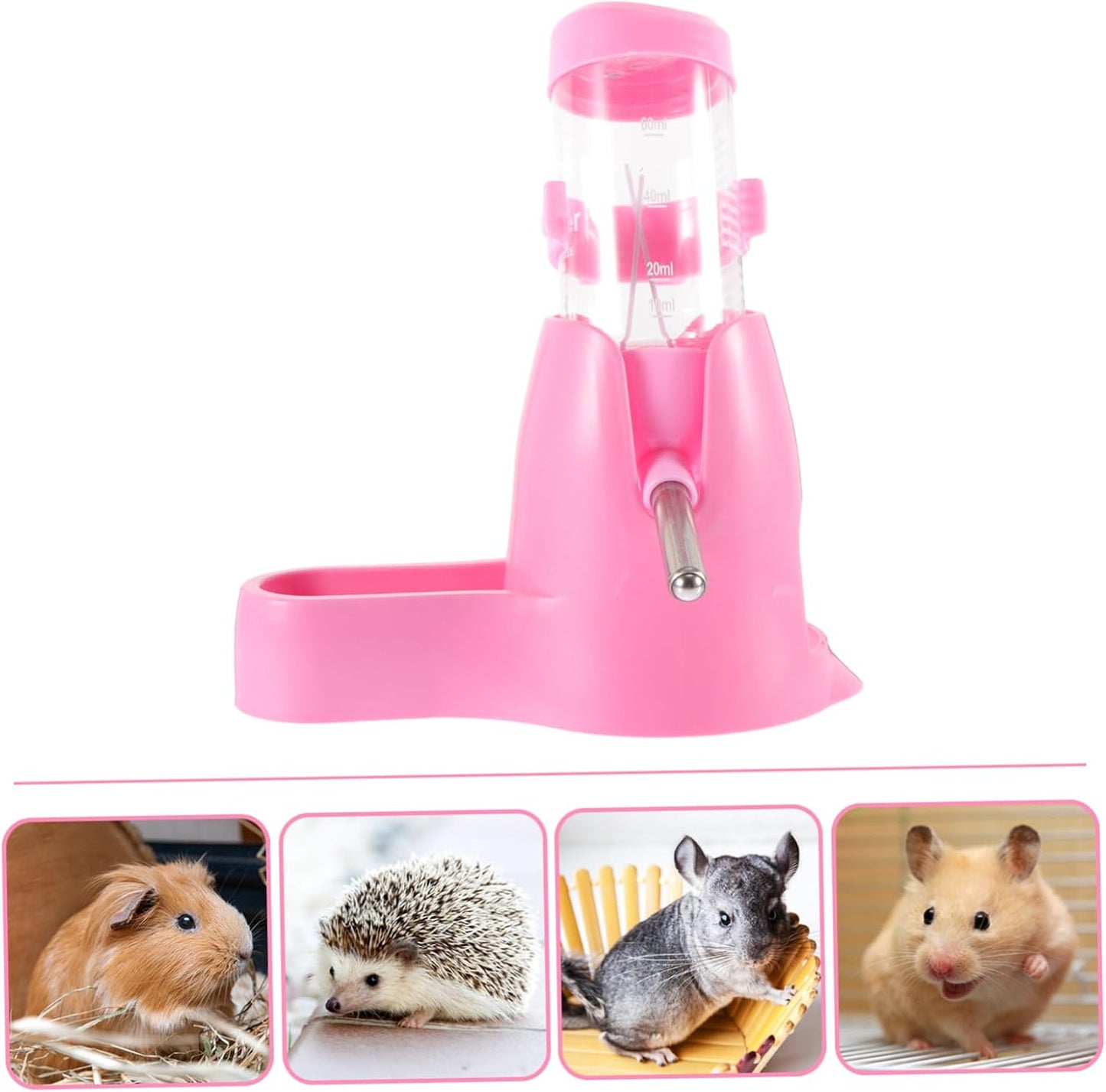 Milisten 1Set Multi Functional Hamster Water Feeder with Bracket Compact and Easy to pet Water Dispenser for Small Animals Capacity