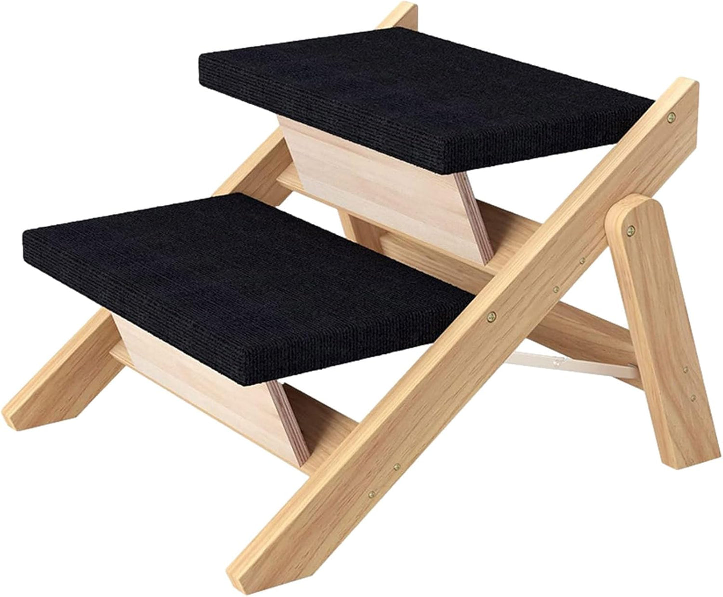 High Bed Stairs, Folding 2 in 1 Pet Bed Ramp, Non Slip Dog Bed Ladder, Easy Climbing Puppy Ramp Steps, Strong Bearing Capacity Pet Staircase, Durable Dog Ramp Aid for High Bed Climbing Indoor