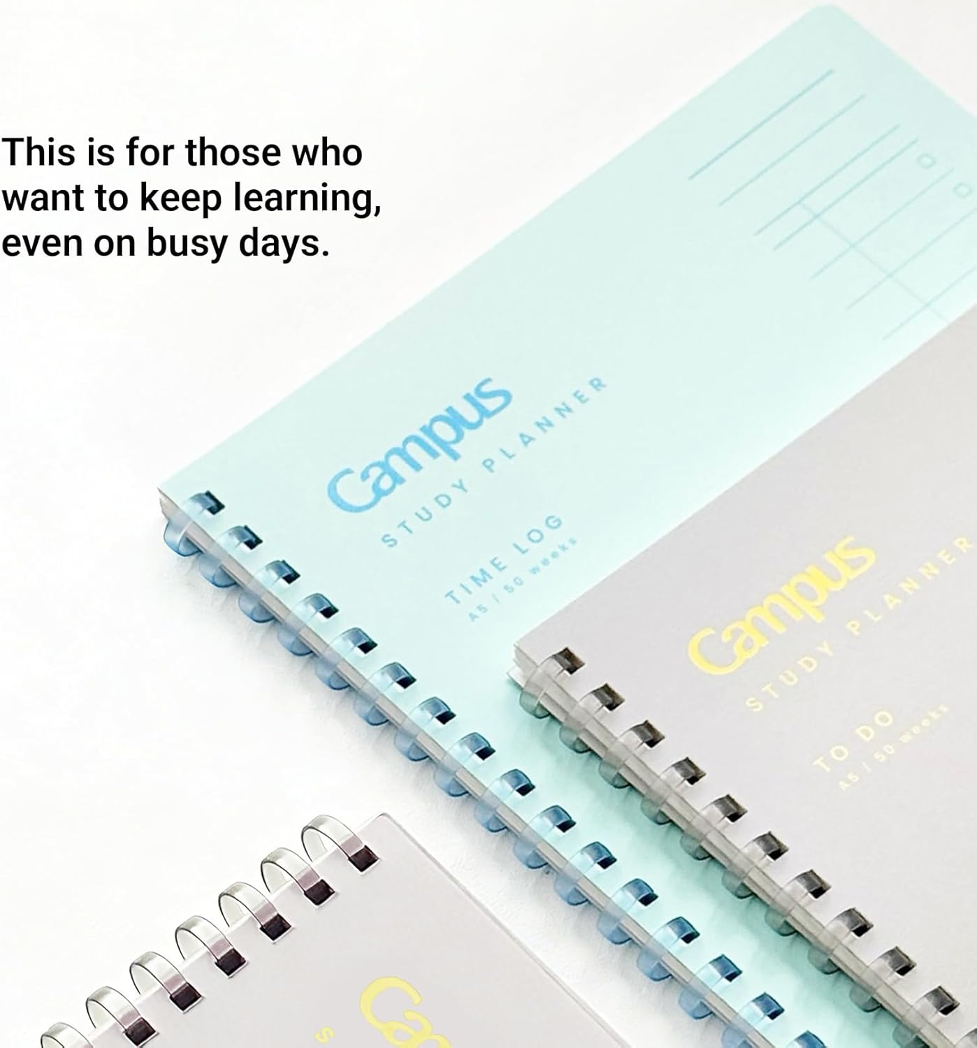 KOKUYO Study Planner Notebook, 10'' x 7'' Time Log B5 Soft Ring Notebooks, 41 To Do Plan Sheets, Green Spiral Notebook, Time Management. Japan Import (SU-SY111TL-G)