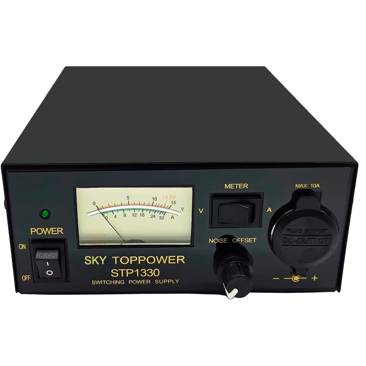13.8V 30A Power Supply for Ham Radio - AC to DC Converter with Cigarette Lighter Socket & Cooling Fan, STP1330 (SKY TOPPOWER)
