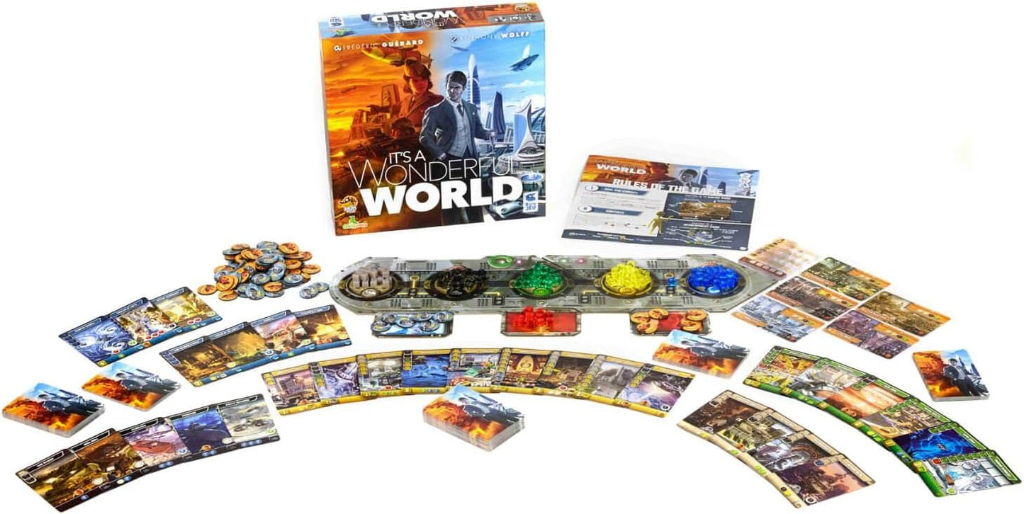 It's A Wonderful World Board Game - Build Your Empire in This Strategic Card Game for Kids and Adults, Ages 14+, 1-5 Players, 30-60 Minute Playtime, Made by Lucky Duck Games