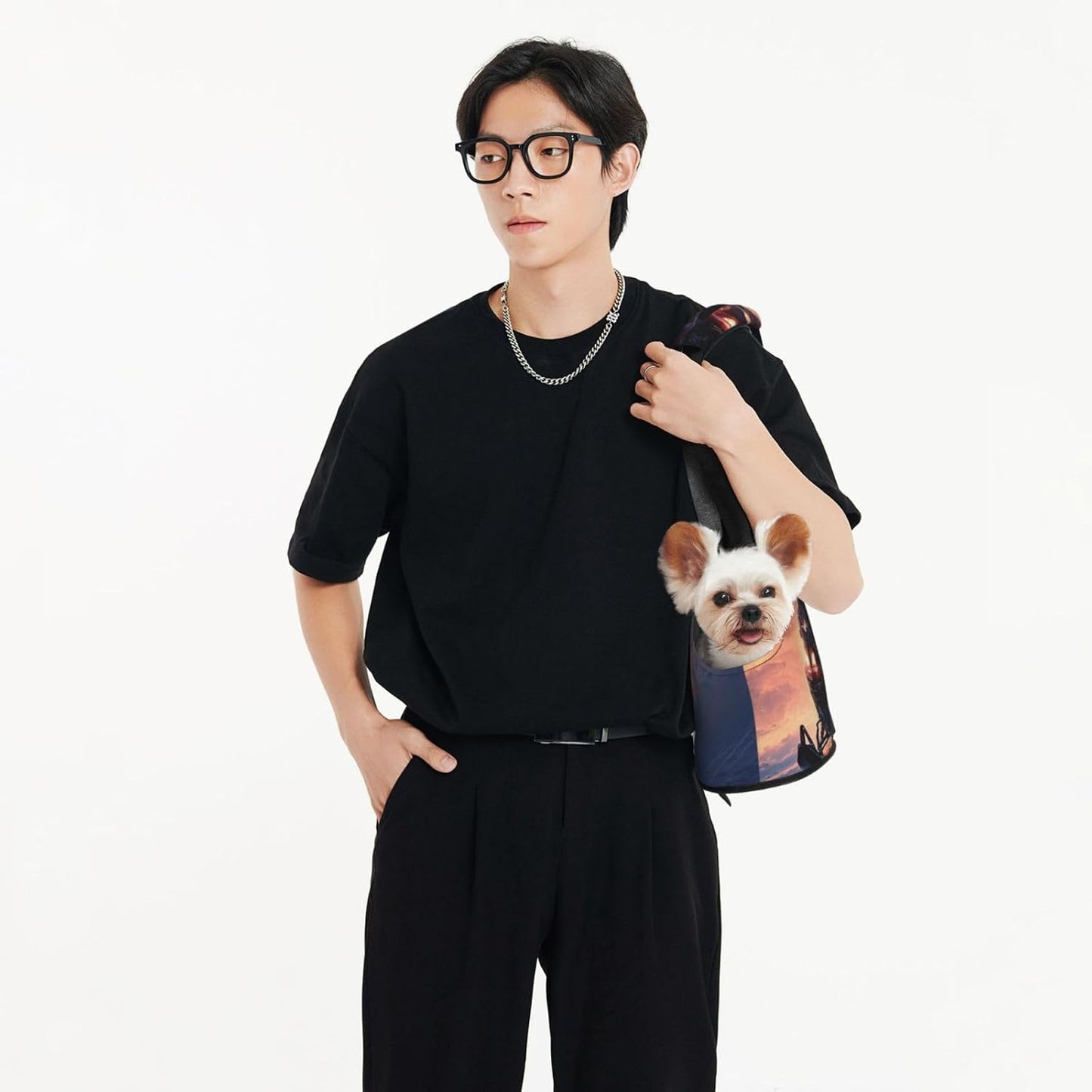 Dog Purse Carrier Soft-Sided Pet Carriers Snowmobile Dog Carrier Travel Puppy Carriers Portable Handbag Dogs Harness Sling Foldable Pet Bags Tote Bag for Small Dogs Cats