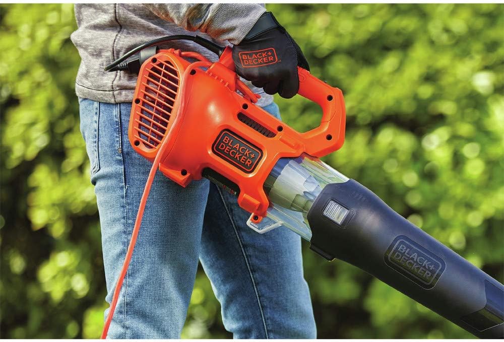 BLACK + DECKER Electric Leaf Blower, Hand Held Blowers for Lawn Care, Up to 450 CFM and 140 MPH Power, Axial, Lightweight, Corded (BEBL750)