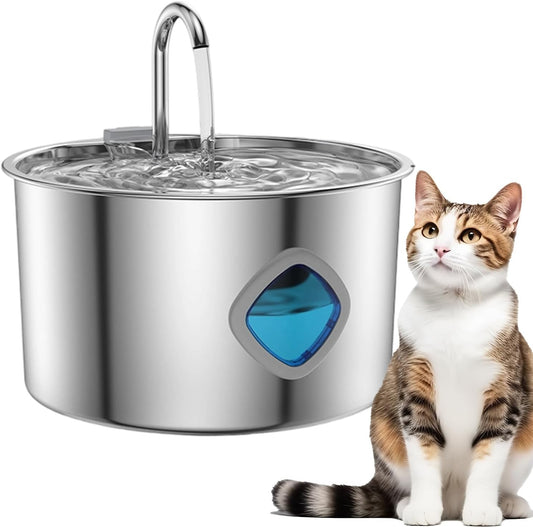 Water Fountains for Cats Indoor | 3.2L Water Bowl Fountain for Cats Inside | Automatic Waterer Pet Feeding Bowl for Small Medium Large Breed Dog Puppy Kitten Drinking Watering Indoor