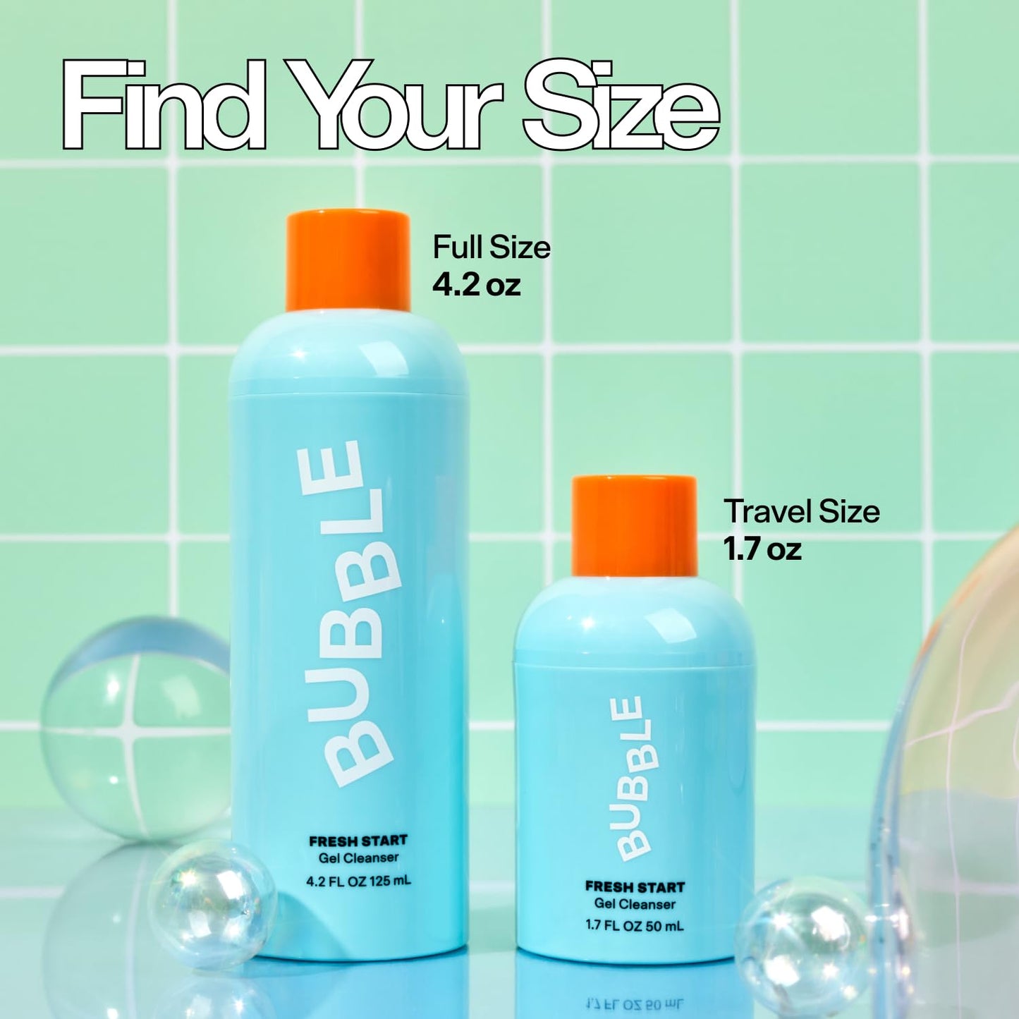 Bubble Skincare Fresh Start Gel Cleanser - Gentle Exfoliating Face Wash for Oily Skin - Gel Cleanser with Aloe Vera Juice + Caffeine to Protect and Soothe Complexion - Summer Skincare Essential (50ml)