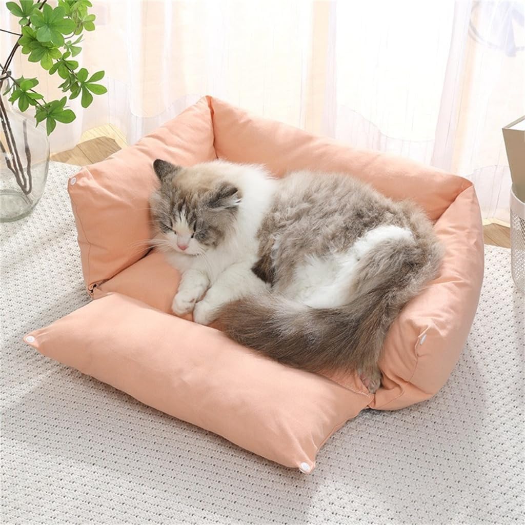 Large Pet Bed with Removable Cushion & Detachable Cover, Soft Thicken Nest for Dogs Cats,