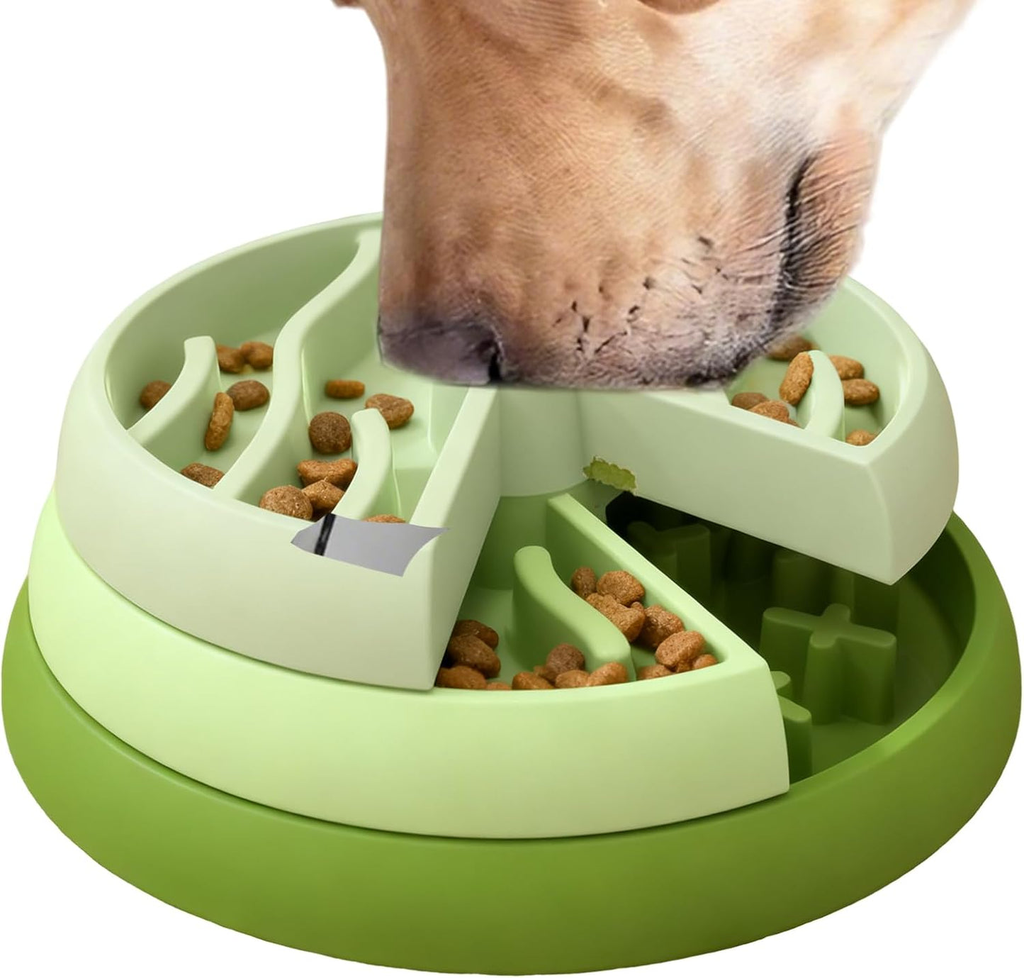 Lightweight Slow Feeder - Washable Pet Feeder, Dog Bowl with Non Slip Bottom Base, Puppy Bowls with Puzzle Interactive, Pet Supplies Feeding Station, Feline Bowl for Daily Use