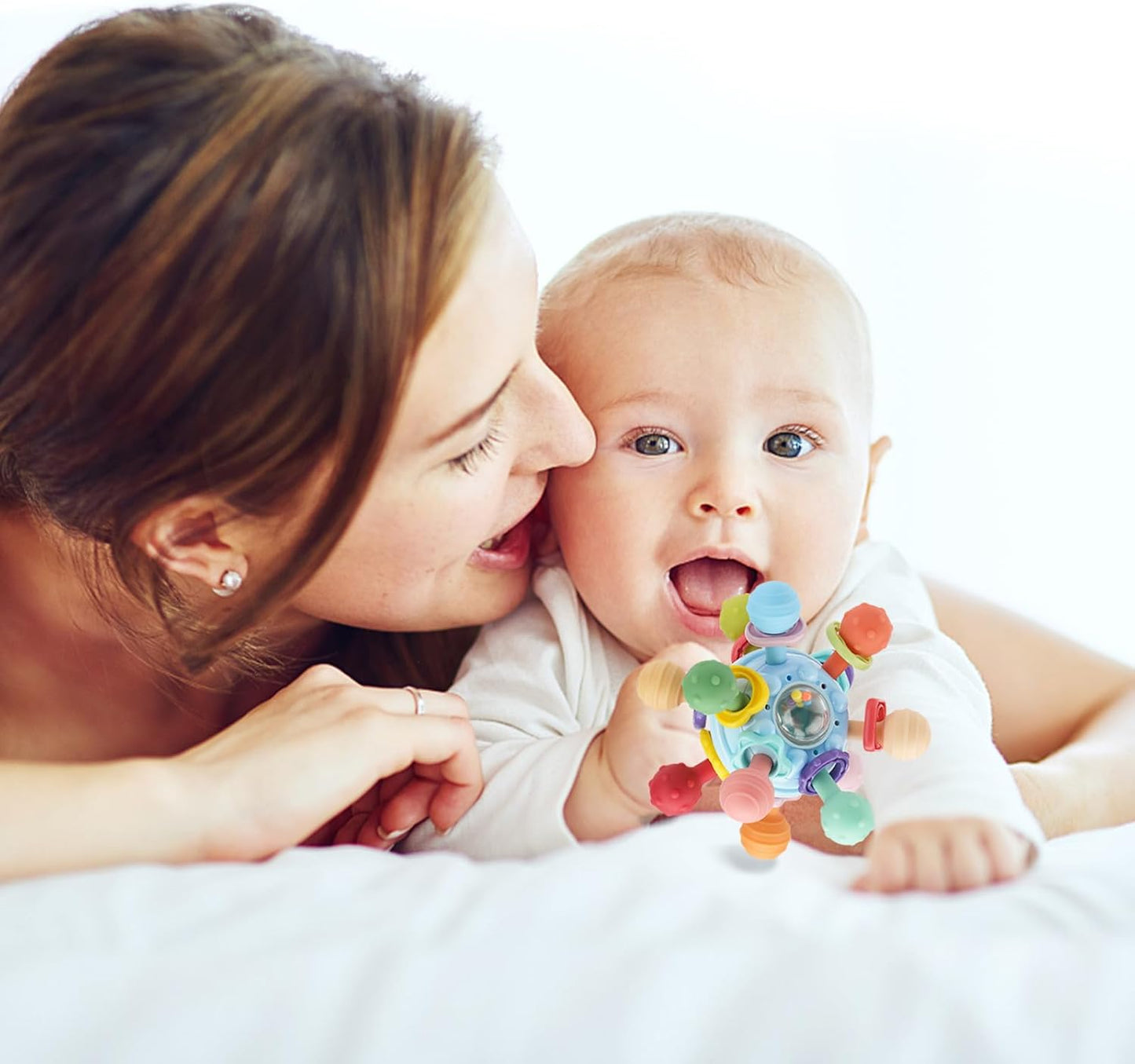 Baby Montessori Sensory Toys for 0-6 6-12 Months, Baby Teether Teething Toys for Babies 0 3 6 9 12 18 Months, Newborn Infant Learning Developmental Toys Gifts for 1 2 Year Old Boys Girls