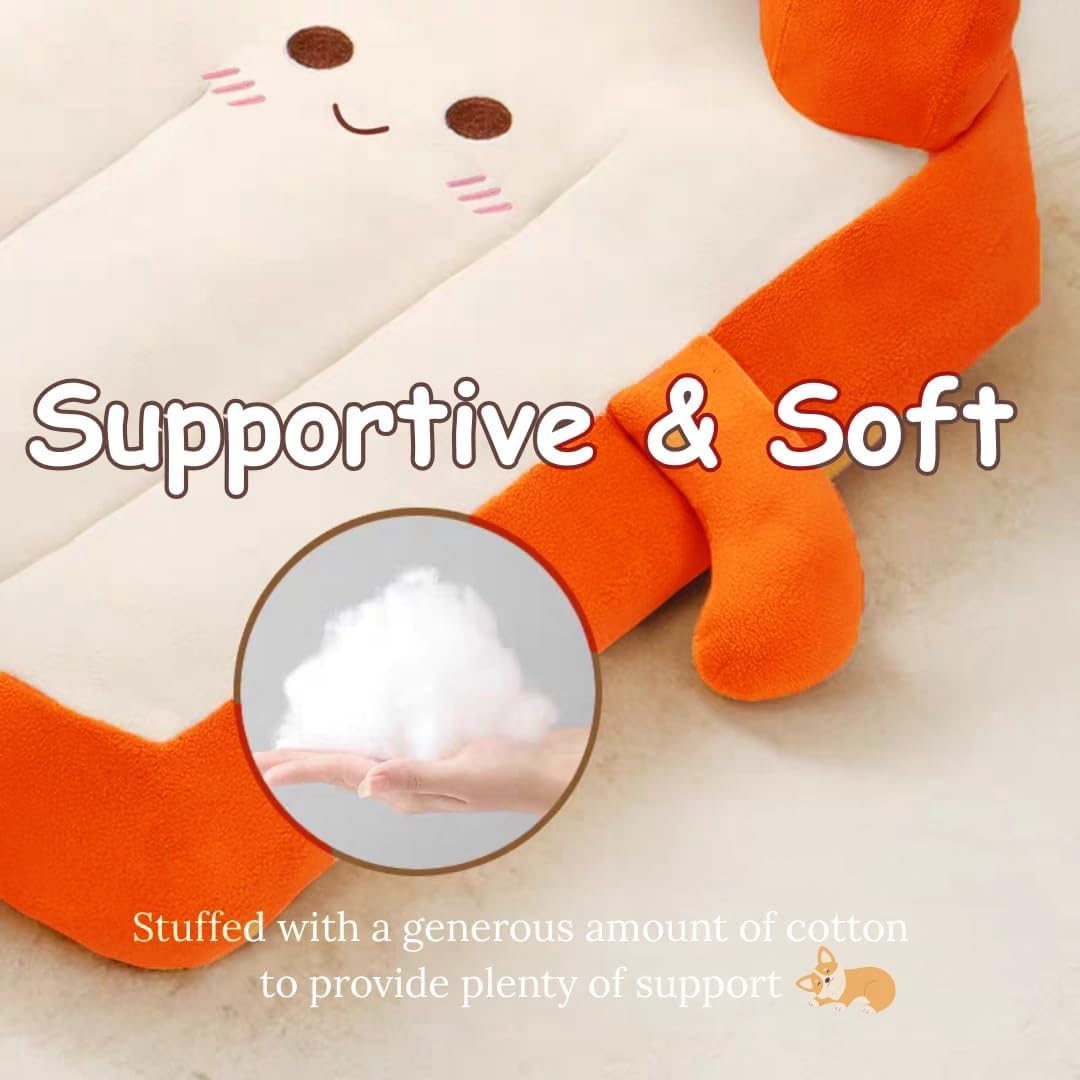 Toast-Shaped Dog Bed for Medium and Large Dogs up to 80lbs – Cute Cat Bed, Washable Pet Bed, Puppy Mat, Funny Pet Gifts for Dog Lovers and Pet Owners