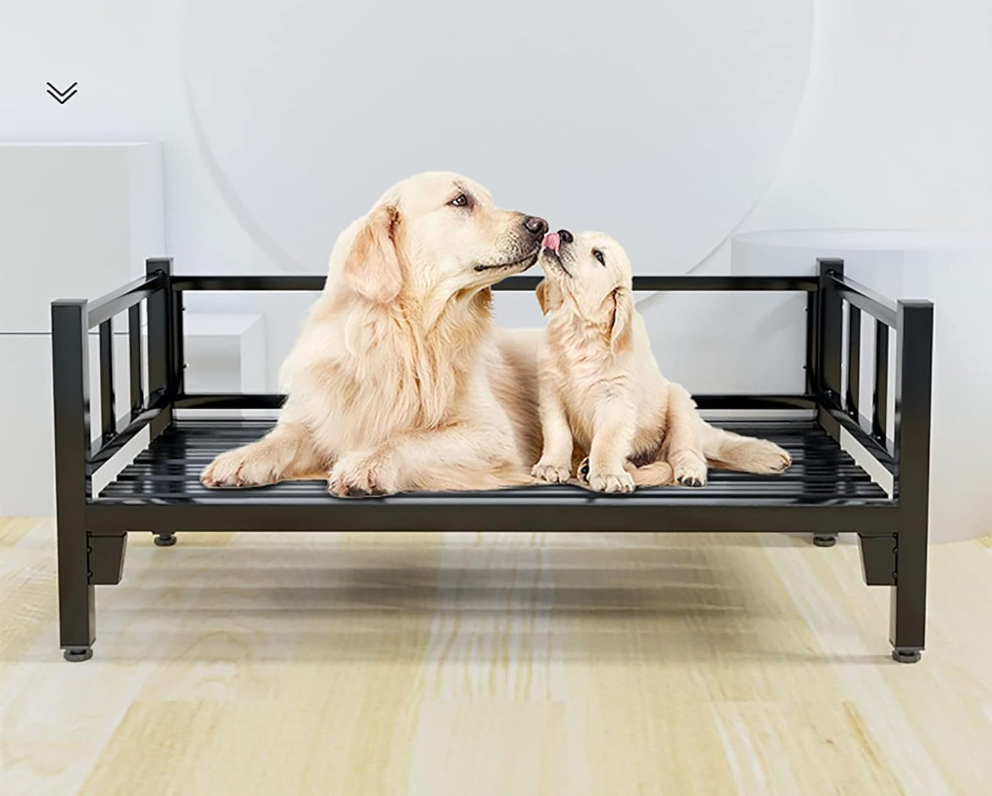 Pet Bed Metal Elevated Dogs Couch Sofa, Lightweight Portable Raised Pets Cot for Large ＆ Older Dog, Indoor Outdoor Orthopedic Joint Relief Pet Bed (Size : M-80x50cm/31.5x19.7in) ()