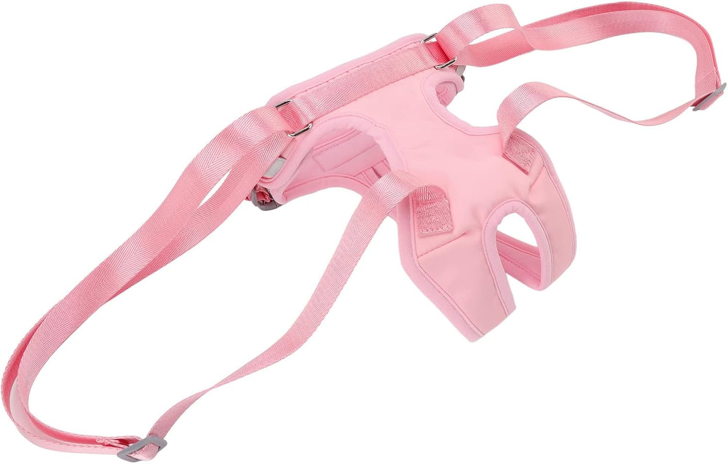 Dog Lift Harness Adjustable Safe Comfortable Puppy Hind Leg Support Sling Vest for Old Disabled Rehabilitation Dogs Pink Fleece Lining (S)