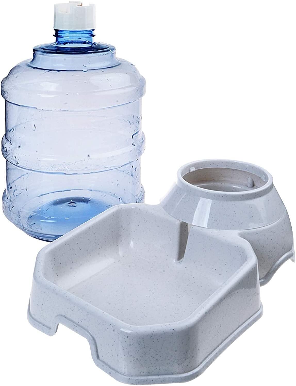 Pet Water Dispenser Station Replenish Pet Waterer for Dog Cat Animal Automatic Gravity Water Drinking Fountain Bottle Bowl Dish Stand Pet Water Dispenser (Color : Waterer+Feeder) (Waterer)