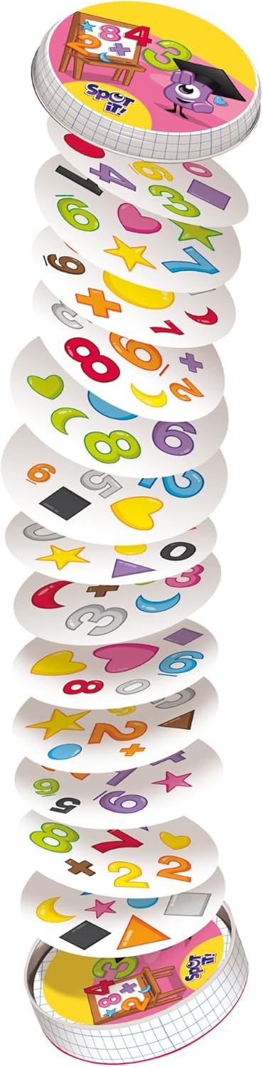 Asmodee Spot It! Super Pack Kids (2024 Refresh) Eco Big Box - Includes Animals and 1,2,3 Editions, Family Card Game Bundle for Quick Reflexes! Ages 6+, 2-8 Players, 10 Minute Playtime