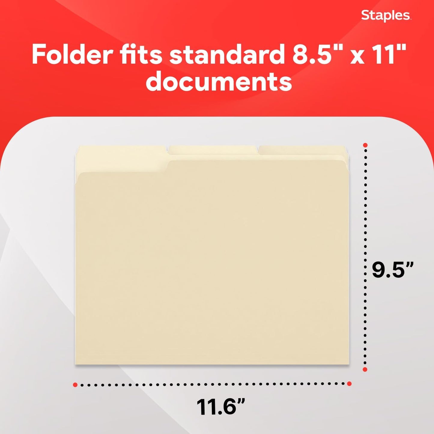 Staples Reinforced Classification Folder with Fasteners, Letter Size, 3/4″ Expansion, Manila Pressboard, Durable Construction, 50/Pack