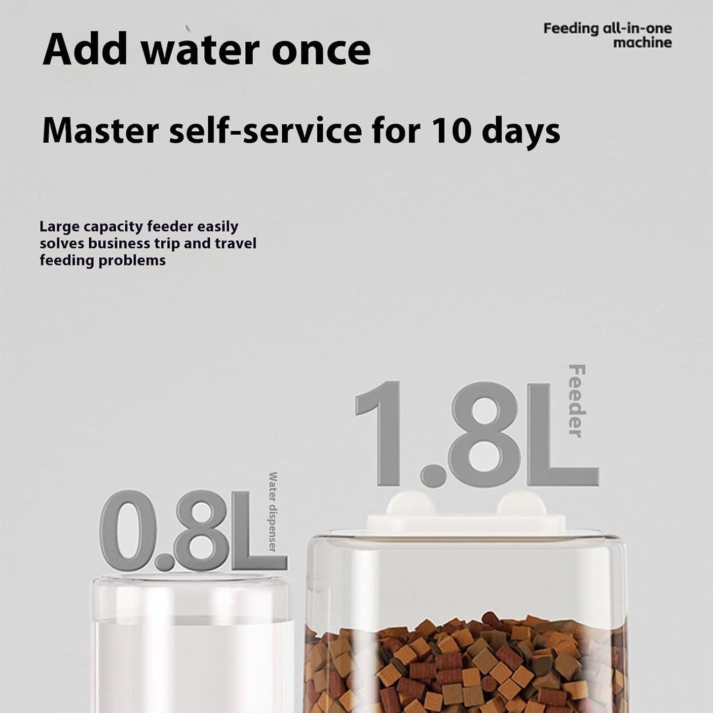 Elevated Pet Feeders with Removable Stainless Steel Bowl and Automatic Water Dispenser Cats and Dogs Anti Spill Pet Food Bowl with Water Fountains