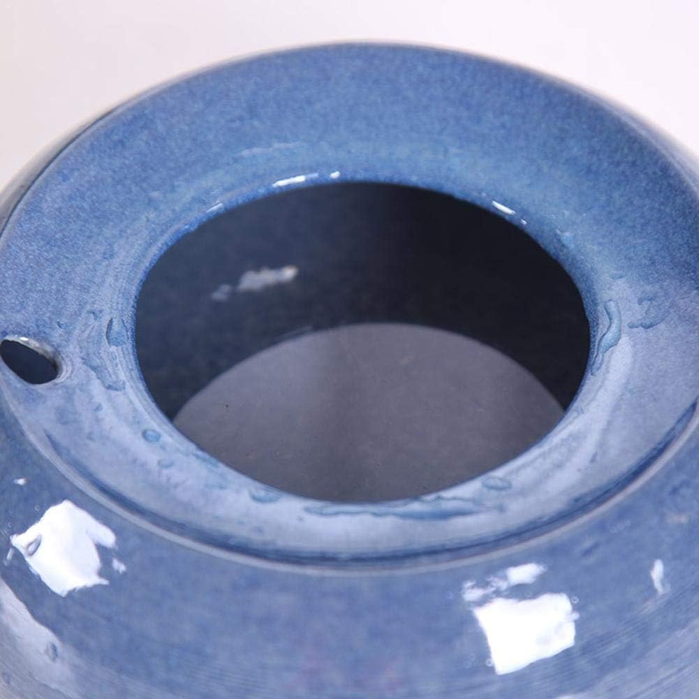 Pet Feeding Ceramic Cat Fountain Water Bowl Ultra-Quiet Automatic Circulation Pet Water Dispenser 1L (Color : Pink) (Blue)