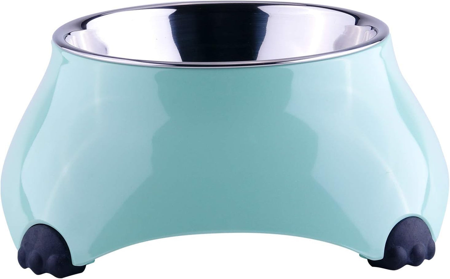 SuperDesign Raised Cat Bowls, Stainless Steel Bowl with Melamine Stand, Small Dog Bowls, Food and Water Pet Feeder, Anti-Slip Feeding Dish for Puppy and Kitty