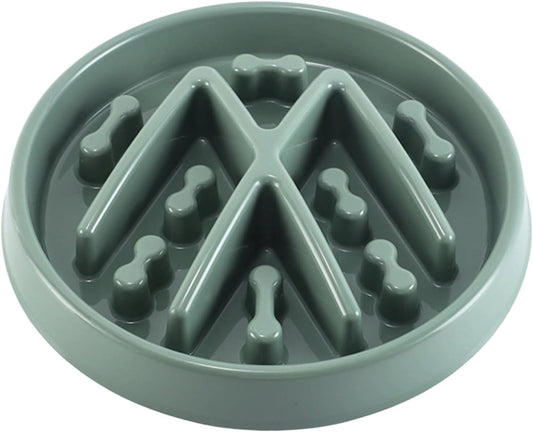 CHICTRY Slow Feeder Dog Dish with Deep Maze Stops Dog Eating Too Fast Plastic Bowl for Medium Dogs Green One Size