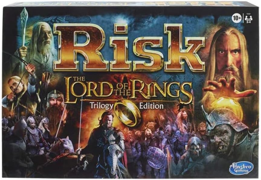 Hasbro Gaming Risk: The Lord of The Rings Trilogy Edition Strategy Family Board Games, Ages 10 and Up, for 2-4 Players (Amazon Exclusive)
