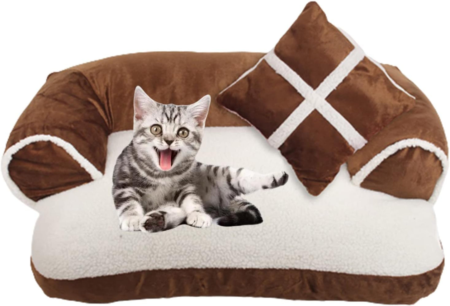 Dog Kennel Cat Kennel Pet Supplies Autumn and Winter Warm Dog Pad Removable and Washable Dog Sofa Comfortable Pet Bed Send Pillow