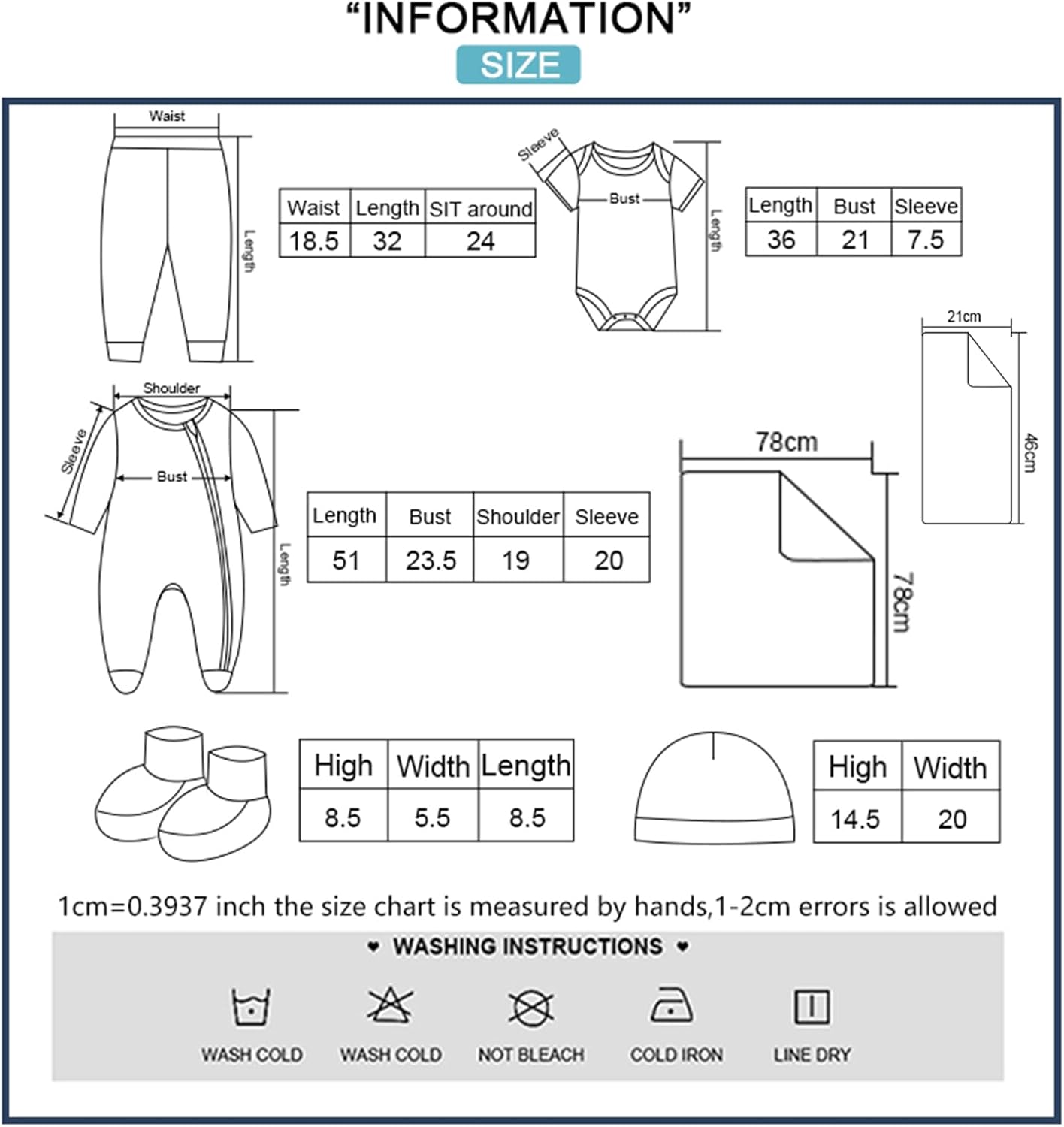 Unisex Baby Boy Girl Layette Sets 22 Packs New Born Boy Girl Clothes Infant Essentials