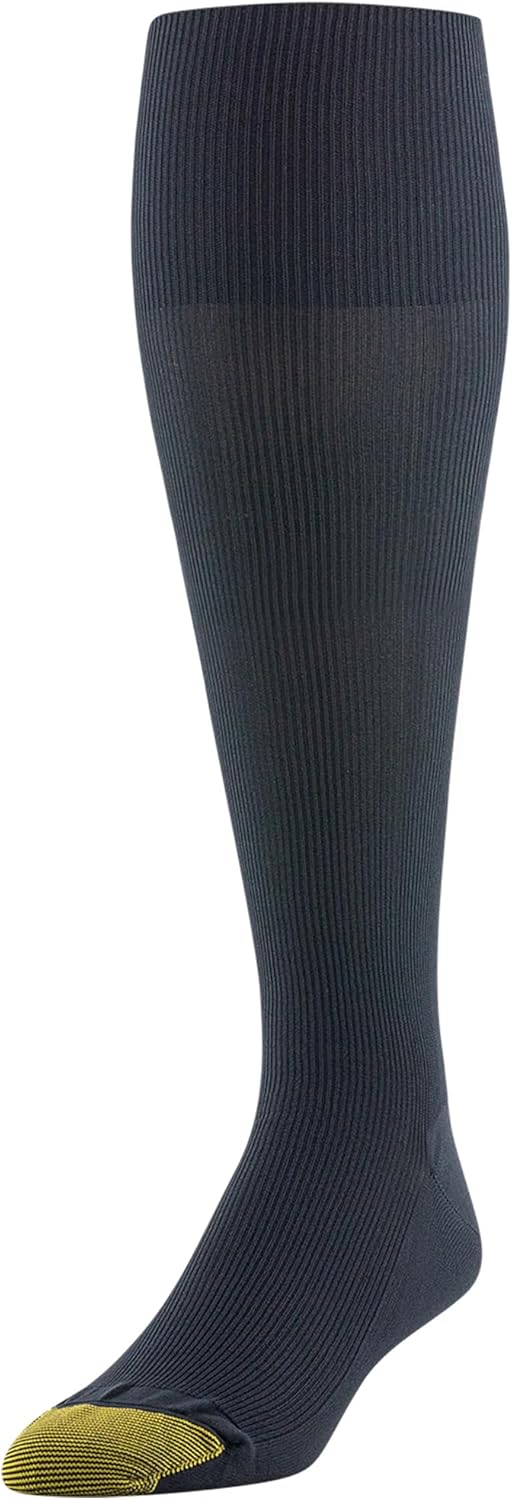 GOLDTOE Men's Metropolitan Over-The-Calf Dress Socks, 3-Pairs