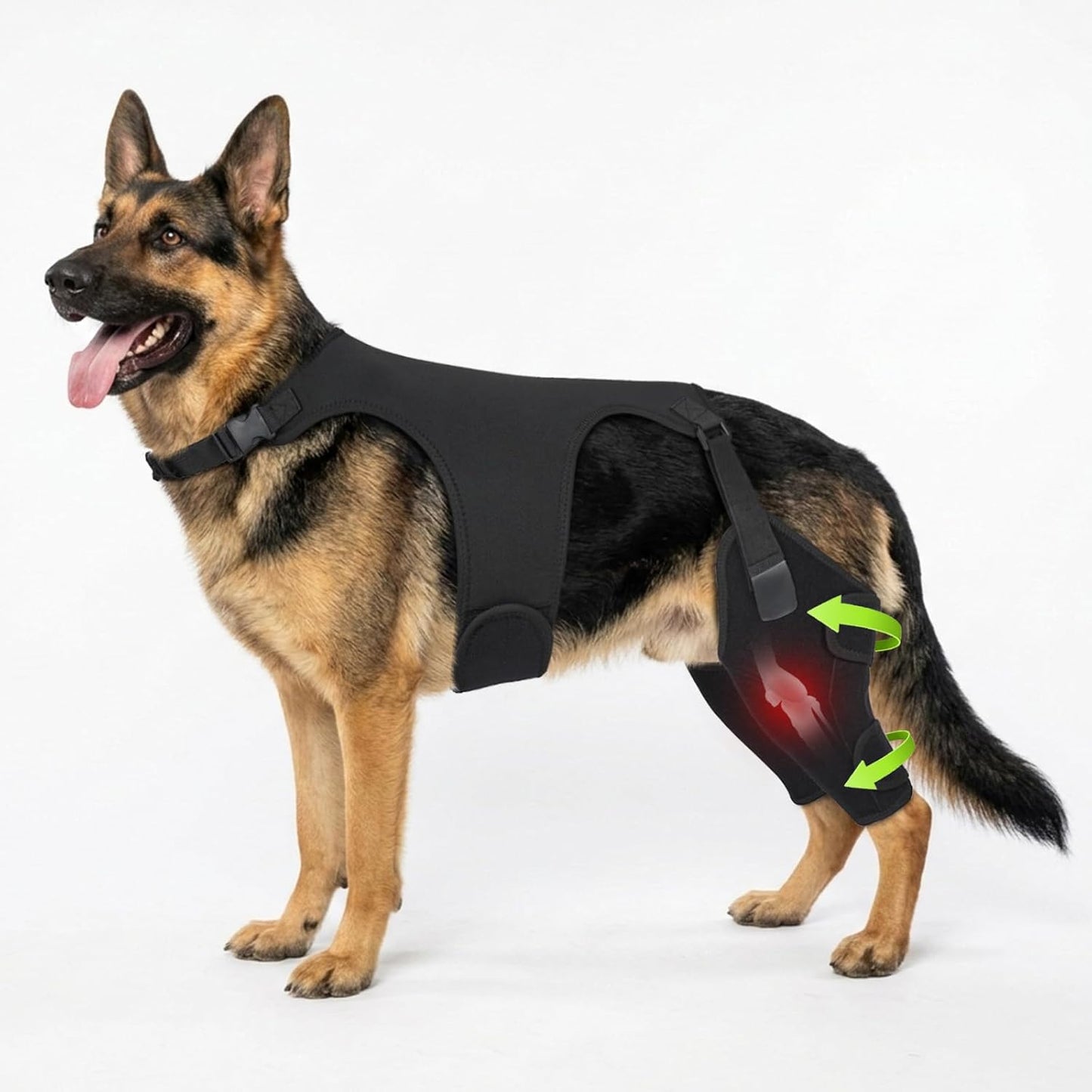 Dog Knee Braces for Back Leg, Adjustable Leg Brace with 2 Stabilizers, Hip Support to Reduces Pain, Ligament Injuries, ACL CCL & Luxating Patella for Small Medium Large Dogs, XL-L